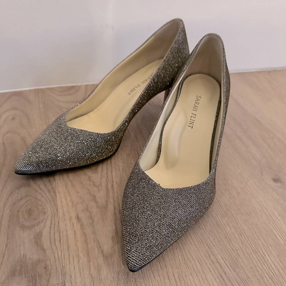 Sarah Flint Perfect Pump 50 in Gunmetal Lame